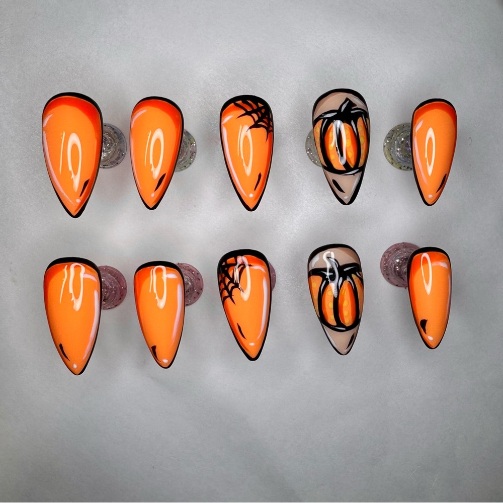 Halloween pop art press-on nails - large